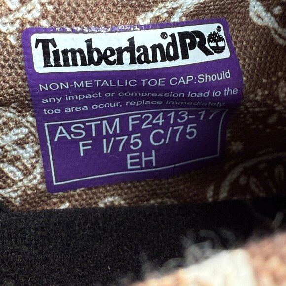 TIMBERLAND PRO A3116 Women's Brown Steel Toe Leather Shoes Size 7 Worn 1X - Picture 9 of 11
